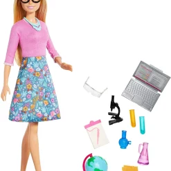 Mattel Barbie GJC23 Lehrerin Puppe Blond Mit Schulaccessoires Und Globus -Barbie Verkaufsladen 044b08e985d56c1a02d94540adcf469d