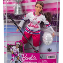 Barbie Wintersport Eishockeyspielerin-Puppe Brünett, Kurvige Form (30 Cm) Mit Hemd, Helm, Hockeyschläger, Puck & Trophäe, Für Kinder Ab 3 Jahren -Barbie Verkaufsladen 06aec52c98e9ebaa69501c9ea19bcace