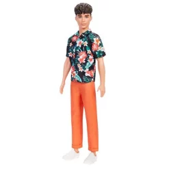 Barbie Ken Fashionistas-Puppe , Kurze Braune Haare, Hawaiihemd Mit Blumenmuster, Orangefarbene, Umgekrempelte Hose, Weiße Schuhe Zum Hineinschlüpfen, Für Kinder Von 3 Bis 8 Jahren -Barbie Verkaufsladen 0b999b8b0c306ac0b667c0caec024793