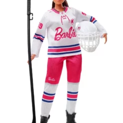 Barbie Wintersport Eishockeyspielerin-Puppe Brünett, Kurvige Form (30 Cm) Mit Hemd, Helm, Hockeyschläger, Puck & Trophäe, Für Kinder Ab 3 Jahren -Barbie Verkaufsladen 0c8f591791f4538f0d5f405bded2dbdb