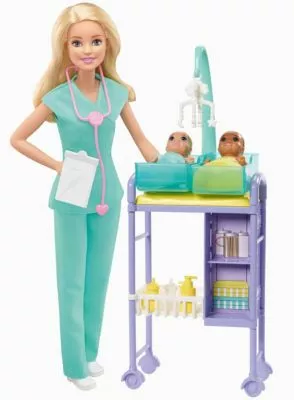 Barbie Kinderärztin Puppe (blond) Und Spielset 3 Barbie Kinderärztin Puppe (blond) Und Spielset