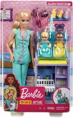 Barbie Kinderärztin Puppe (blond) Und Spielset 4 Barbie Kinderärztin Puppe (blond) Und Spielset – Bild 2
