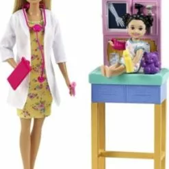 Barbie KinderÀrztin Puppe (blond), Spielset Mit Kleinkind