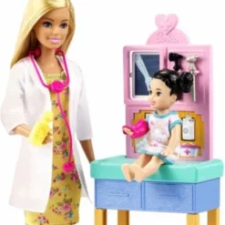 Barbie Kinderärztin Puppe (blond), Spielset Mit Kleinkind -Barbie Verkaufsladen 18515243 04