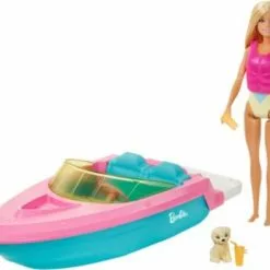 Barbie Boot-Spielset Mit Puppe Inkl. Haustier Hündchen Und Zubehör