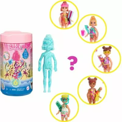 Barbie Color Reveal Chelsea Puppe, Sand & Sonne Serie, Überraschungsset 4 Barbie Color Reveal Chelsea Puppe, Sand & Sonne Serie, Überraschungsset – Bild 2