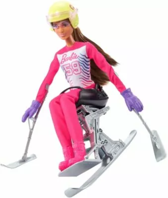 Barbie Para Sport Ski Alpin Puppe, Barbie Set Inkl. Zubehör 4 Barbie Para Sport Ski Alpin Puppe, Barbie Set Inkl. Zubehör – Bild 2