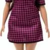 Barbie Fashionistas Puppe Im Pink-schwarz-karierten Kleid, Kurvig, „Love“ Halskette, Für Kinder Von 3 Bis 8 Jahren -Barbie Verkaufsladen 24798488 01