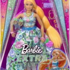 Barbie Extra Fancy Puppe Im Blauen Kleid Mit Blumenmuster -Barbie Verkaufsladen 24798490 06
