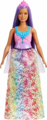 Barbie Dreamtopia Prinzessinnen-Puppe (kurvig, Brünettes Haar), Ab 3 Jahren