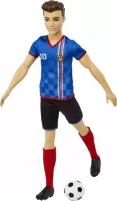 Barbie Ken Fußballspieler-Puppe, Kurze Haare, Trikot Mit Der Nummer 10, Fußball, Stollenschuhe, Stutzen, Für Kinder Ab 3 Jahre 4 Barbie Ken Fußballspieler-Puppe, Kurze Haare, Trikot Mit Der Nummer 10, Fußball, Stollenschuhe, Stutzen, Für Kinder Ab 3 Jahre – Bild 2