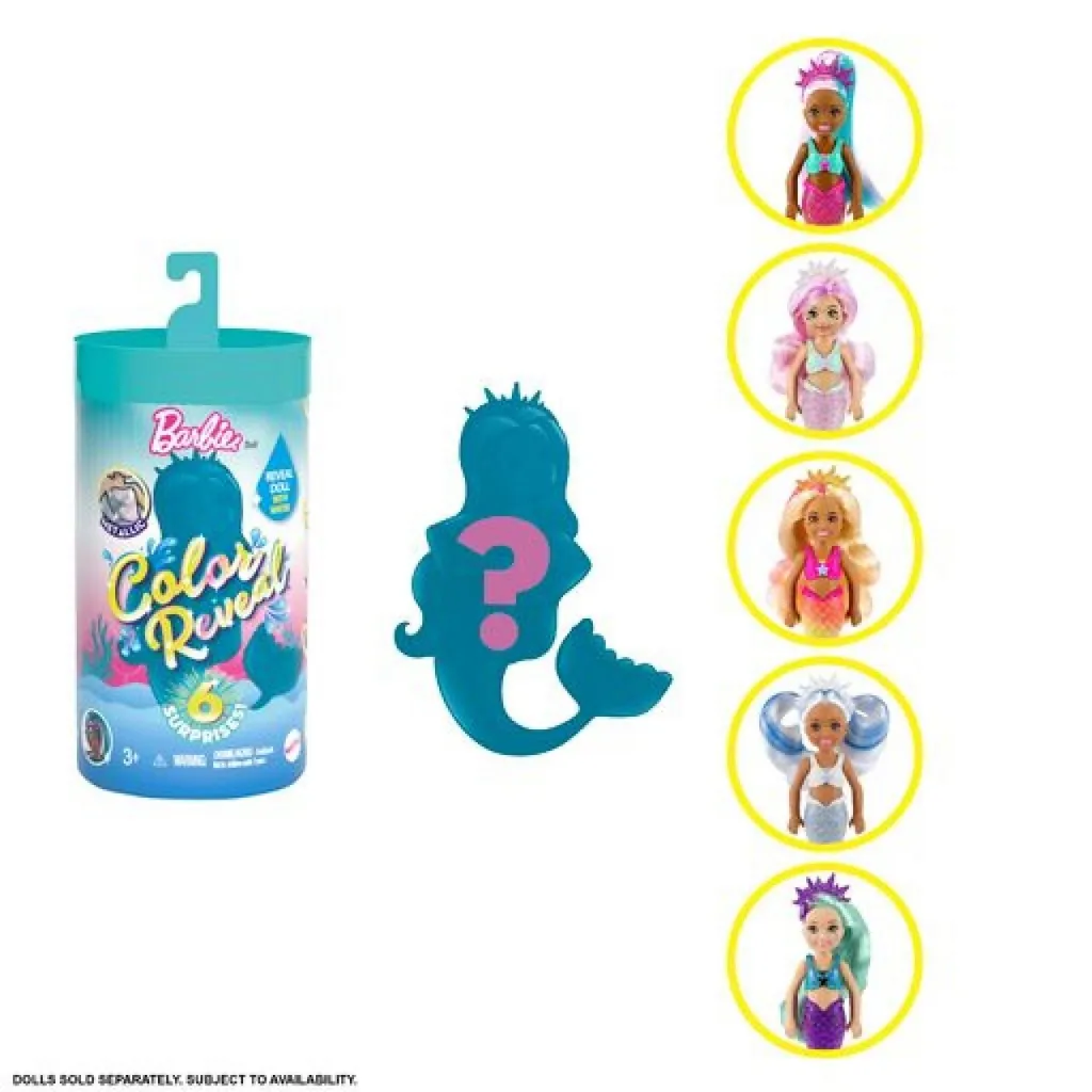 Barbie Teenager-Puppe Chelsea Color Reveal 15 Cm 5-teilig 3 Barbie Teenager-Puppe Chelsea Color Reveal 15 Cm 5-teilig