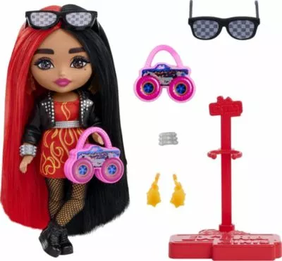 Barbie Extra Mini Doll - Red/Black Hair 3 Barbie Extra Mini Doll - Red/Black Hair