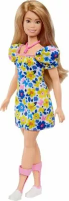 Barbie Fashionistas Puppe Mit Down-Syndrom Im Blau-gelben Kleid 5 Barbie Fashionistas Puppe Mit Down-Syndrom Im Blau-gelben Kleid – Bild 3
