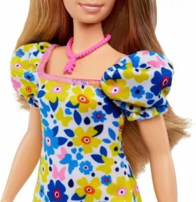 Barbie Fashionistas Puppe Mit Down-Syndrom Im Blau-gelben Kleid 7 Barbie Fashionistas Puppe Mit Down-Syndrom Im Blau-gelben Kleid – Bild 5