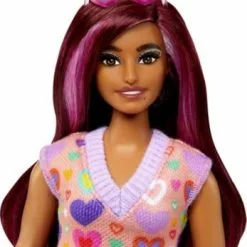Barbie Fashionistas Puppe Mit Pinkfarbenen Strähnen Und Kleid Mit Herzaufdruck 11 Barbie Fashionistas Puppe Mit Pinkfarbenen Strähnen Und Kleid Mit Herzaufdruck -Barbie Verkaufsladen 29943038 04