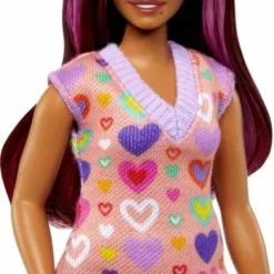 Barbie Fashionistas Puppe Mit Pinkfarbenen Strähnen Und Kleid Mit Herzaufdruck 12 Barbie Fashionistas Puppe Mit Pinkfarbenen Strähnen Und Kleid Mit Herzaufdruck -Barbie Verkaufsladen 29943038 05