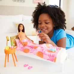 Barbie Möbel-Spielset Schlafzimmer Mit Puppe, Puppenhaus-Möbel -Barbie Verkaufsladen 37e492a7d605ebbd4506251ee05a8d6a