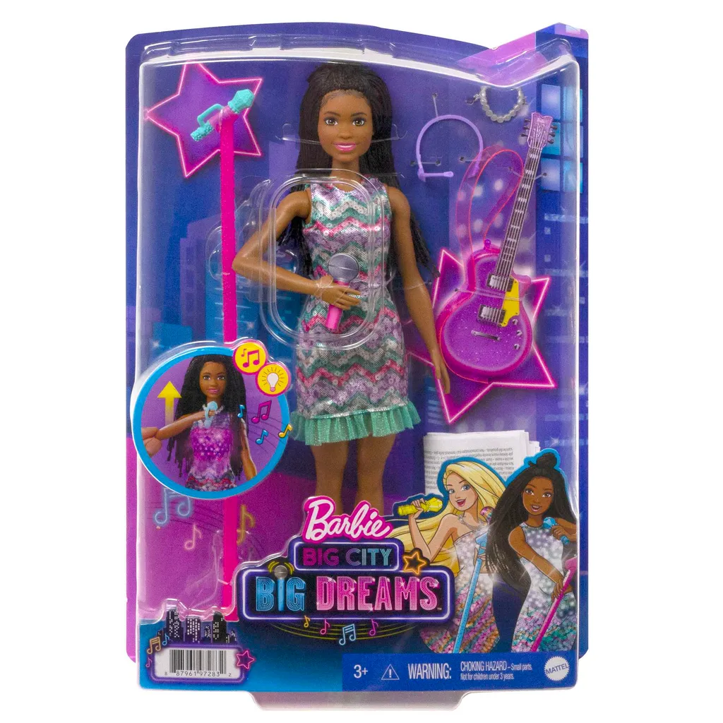 Barbie „Bühne Frei Für Große Träume“ Brooklyn Sängerin Puppe Mit Leuchtendem Kleid Und Musik Inkl. Zubehör 8 Barbie „Bühne Frei Für Große Träume“ Brooklyn Sängerin Puppe Mit Leuchtendem Kleid Und Musik Inkl. Zubehör – Bild 6