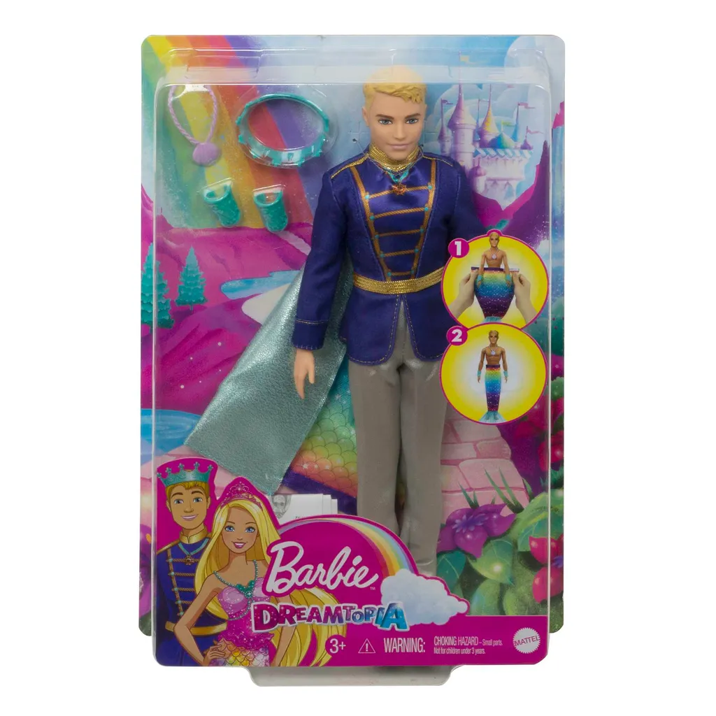 Barbie Ken Dreamtopia 2-in-1 Prinz & Meermann Puppe, Anziehpuppe 7 Barbie Ken Dreamtopia 2-in-1 Prinz & Meermann Puppe, Anziehpuppe – Bild 5