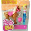Barbie On The Go Puppe Mit Blonden Haaren Und Hellbraunes Pferd FHV63 -Barbie Verkaufsladen 52843741ca3e8c684108f1c673fbbb71