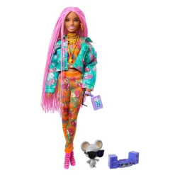 Barbie Extra Puppe Mit Pinken Flechtzöpfen, Anziehpuppe, Modepuppe