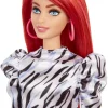 Barbie Fashionistas Puppe (rothaarig) Im Gemusterten Puff-Ärmel Kleid -Barbie Verkaufsladen 63be76bdf1cac47a69e32d8b99a60487