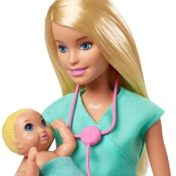 Barbie Kinderärztin Puppe (blond) Und Spielset -Barbie Verkaufsladen 63f28cf37870c31c07ceb90478e285ae