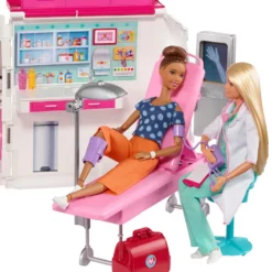 Barbie Krankenwagen 2-in-1 Spielset Mit Licht & Geräuschen, Barbie Krankenhaus -Barbie Verkaufsladen 6862b59e67ab2f4163fdc119c39fbba6