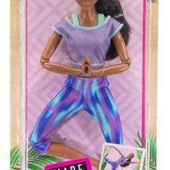 Barbie Made To Move Puppe (Afro-Style) Im Lila Yoga Outfit -Barbie Verkaufsladen 6fbc325dc4e7df5c867b048669413de6