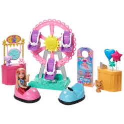 Barbie Chelsea Puppe (blond) Jahrmarkt-Spielset Mit Hündchen, Anziehpuppe