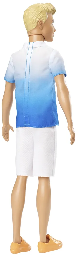 Barbie Ken Fashionistas Puppe Im Weiß-blauen Poloshirt 6 Barbie Ken Fashionistas Puppe Im Weiß-blauen Poloshirt – Bild 4