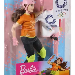 Barbie Berufe Sport Skateboarder Puppe, Geschenk Und Spielzeug Ab 3 Jahren