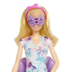 Barbie Glitzer-Gesichtsmasken Wellnesstag Spielset, Blonde Barbie Puppe, 7 Wellnessmasken, Waschbecken, Spiegel, Stuhl, Insgesamt über 15 Zubehörteile, 3 Bis 7 Jahre -Barbie Verkaufsladen b77004adcc9c35957c7016425a3014f0