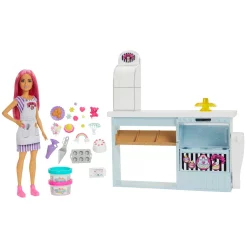 Barbie Bäckerei Mit Puppe (pinke Haare), Barbie Set Inkl. Zubehör