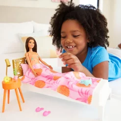 Barbie Möbel-Spielset Schlafzimmer Mit Puppe, Puppenhaus-Möbel -Barbie Verkaufsladen c84d0dbc3729dbaf3f34509690a9f5fc