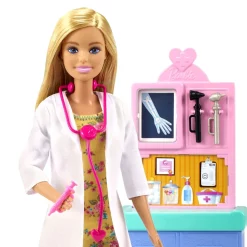 Barbie Kinderärztin Puppe (blond), Spielset Mit Kleinkind -Barbie Verkaufsladen e34d4189c05eacedbb42692aac1c5ccf