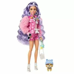 Barbie Extra Puppe Mit Lila-welligen Haaren